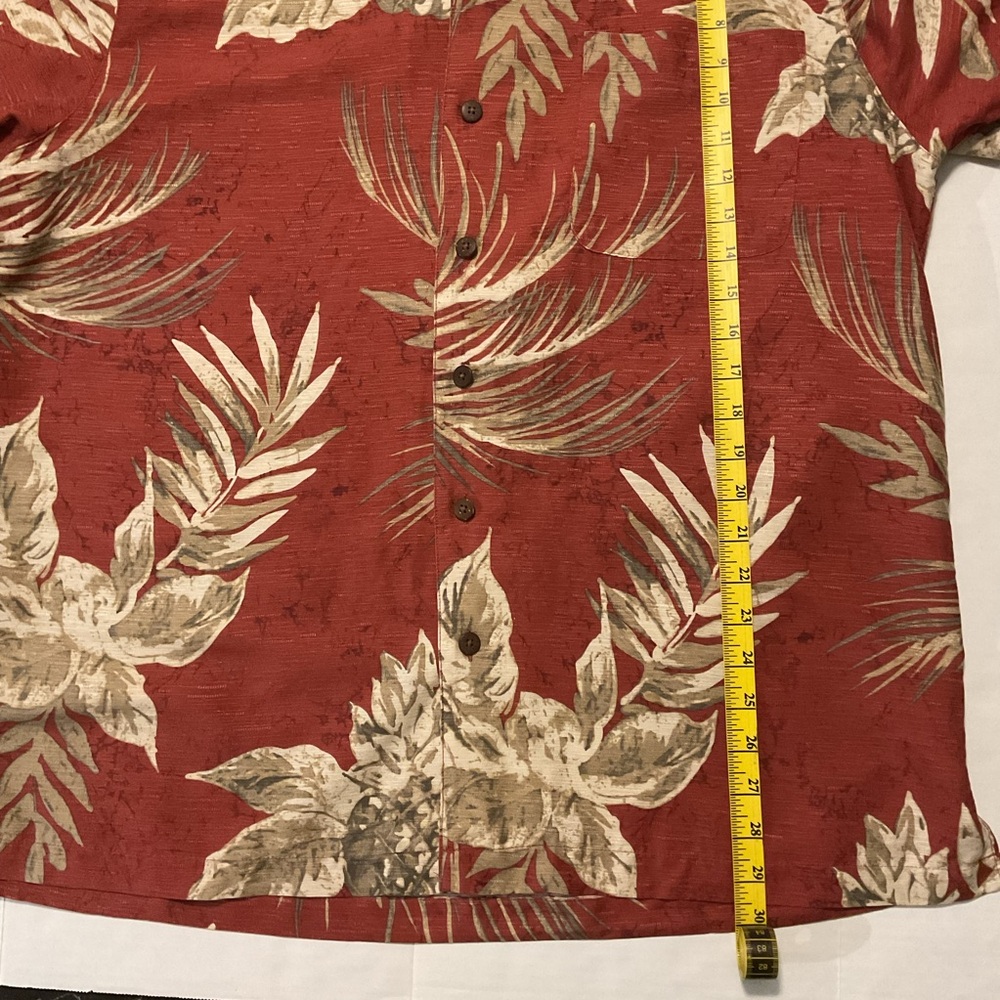 Havana Jack’s Cafe Men’s Red Floral Hawaiian Silk Shirt Red Resortwear - Picture 3 of 7